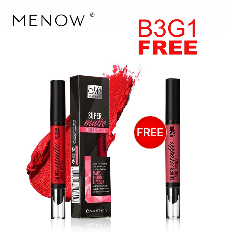 

MENOW Buy 3Pcs get 1pcs Lip Glosses Professional Girls Cosmetics Lipstick Long-lasting Moisturizer Lip gloss for Women Cosmetics