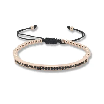 

Famous Brand Anil Arjandas Men Macrame Bracelets, Micro Pave CZ Copper Round Beads Briading Macrame Bracelet , Jewelry Gift