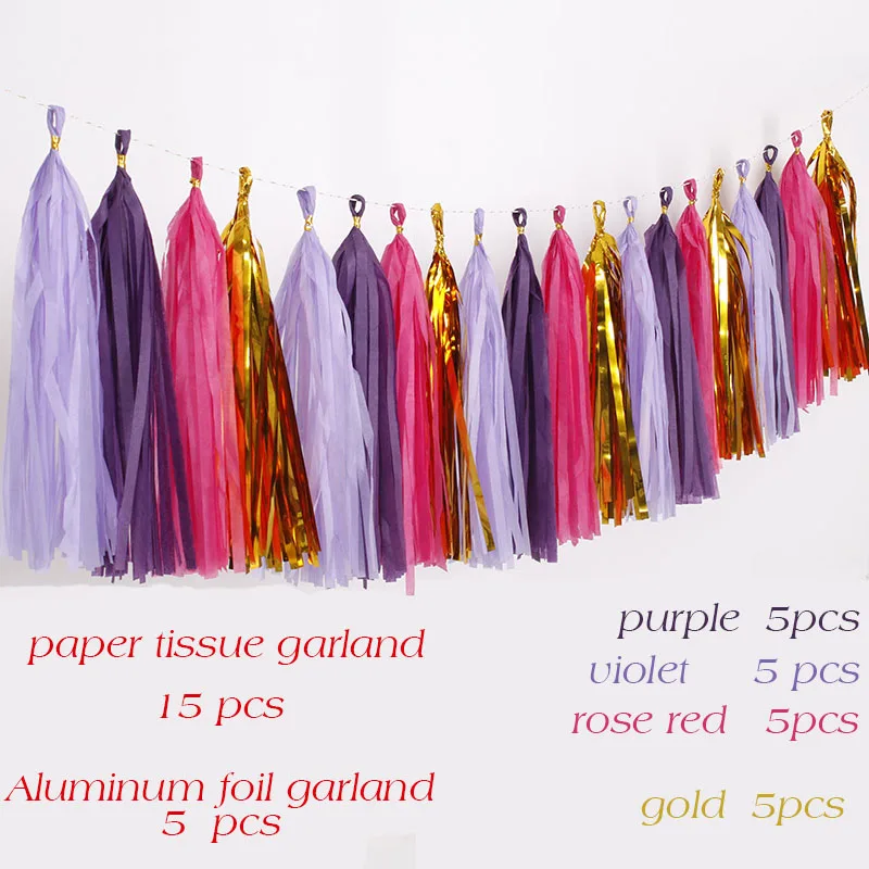 tissue garland color 7 