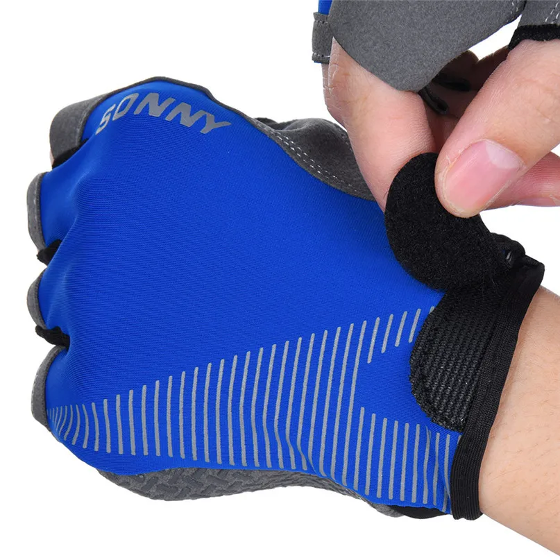 Cycling Bike Half Finger Gloves Skidproof Breathable MTB Mountain Sweat Mesh Bicycle Gloves Men Women Sports Cycling Clothing #2 (2)