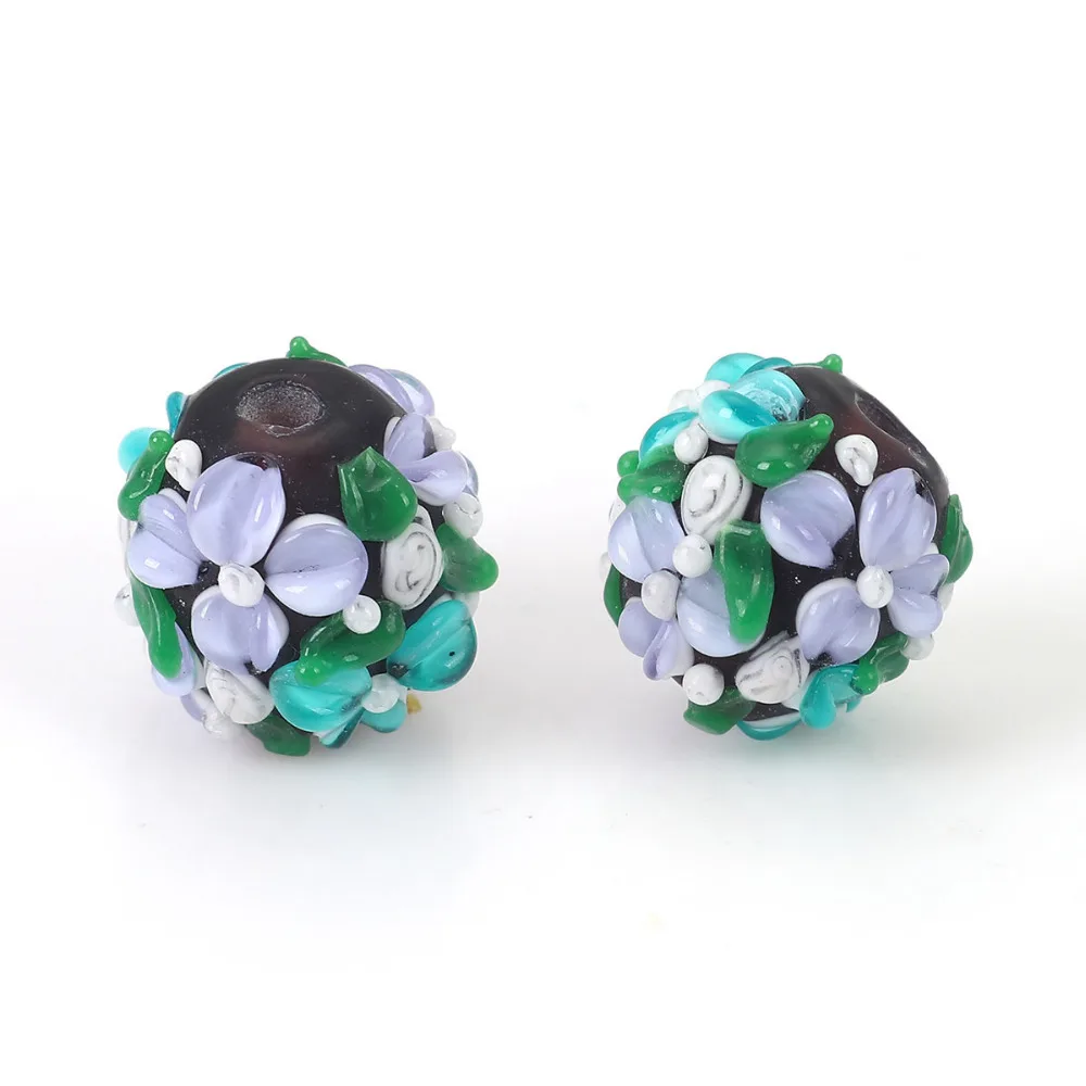 DoreenBeads бисерами из окрашенным стекла Стекло заключенная Цветочные бусины