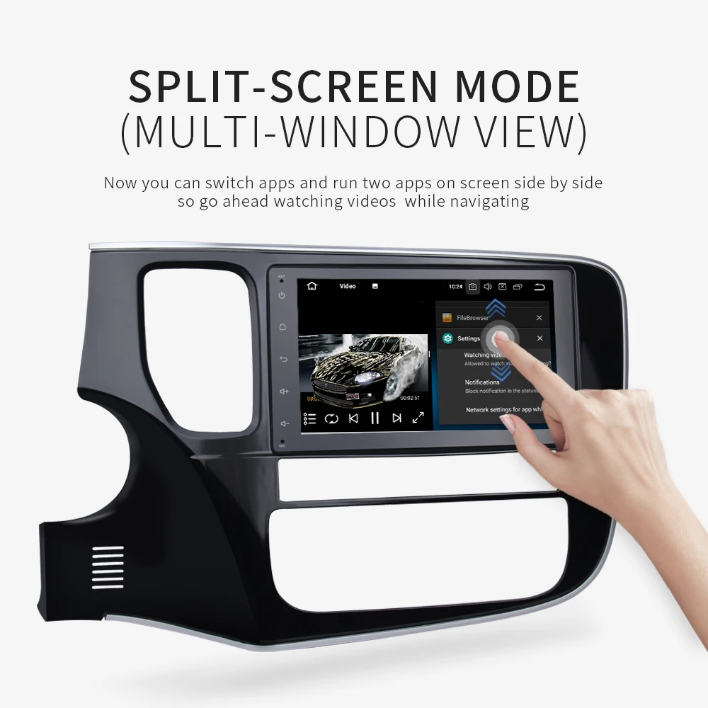 Clearance 8" Android 8.0 Car GPS Radio Player for Mitsubishi Outlander 2014 2015 2016 2017 with Octa Core 4GB+32GB Auto Stereo Multimedia 3