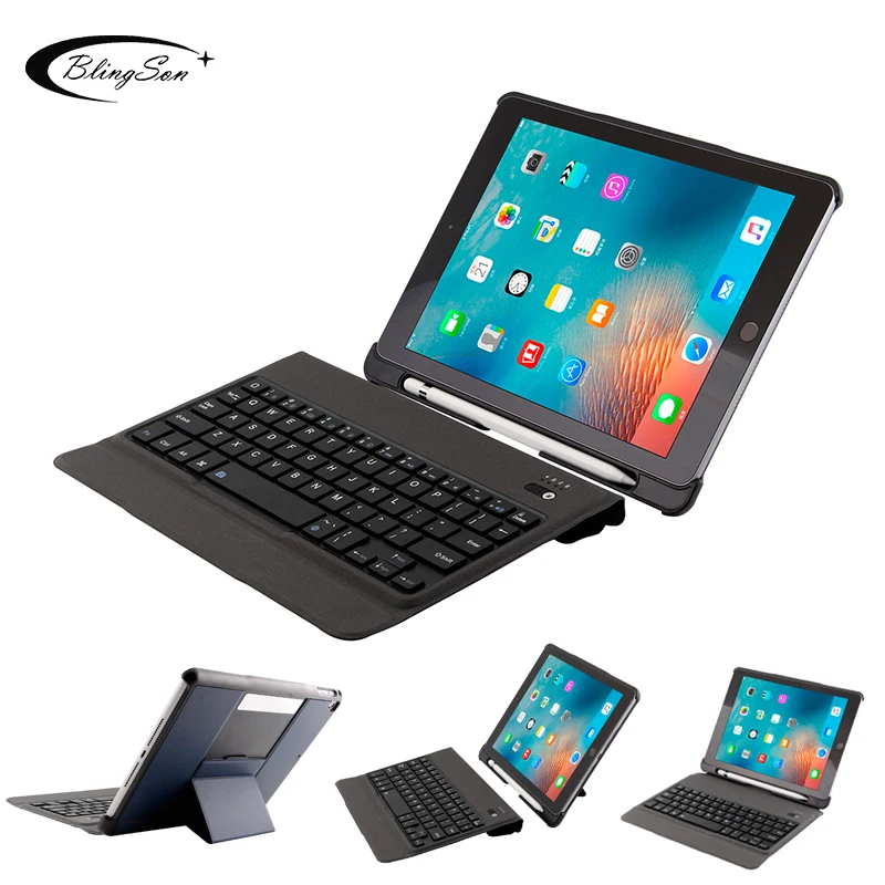 Removable Keyboard For Apple Ipad 9.7 2017 2018 Bluetooth Keyboard Case
