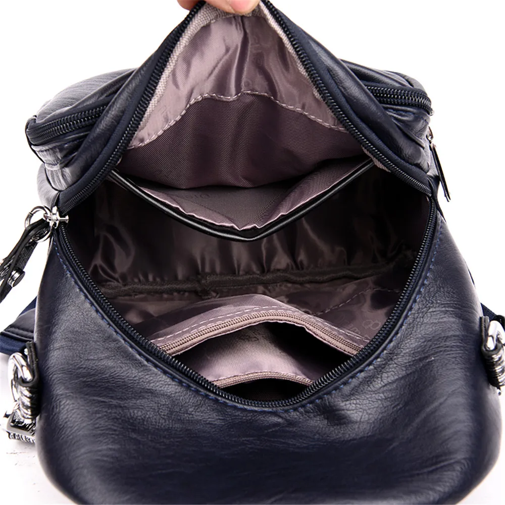 Женский кожаный рюкзак 3 в 1, модная женская сумка через плечо, сумка для путешествий, рюкзак для девушек-подростков