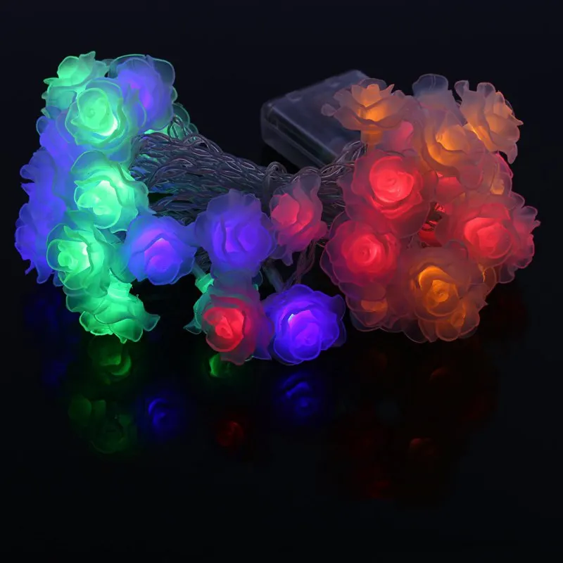 

40 Leds Colorful LED String Leaf Flashing Christmas Tree Lights DIY Garlands for Holiday Party Wedding Decoration Garland