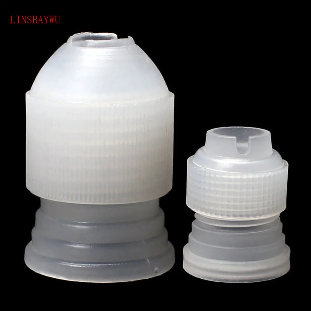 

2 SIZE Plastic Icing Couplers Small And Large Pastry Coupler Baking Cake Decorating Icing Pastry Bags Tips Nozzles Adaptor Tools