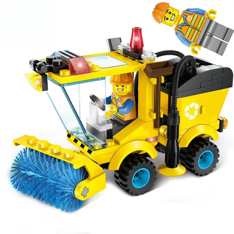 4 Type Civilized City Sweeper Legoings Model Building Blocks Toy Kit DIY Educational Children Birthday Gifts 4 Type Civilized City Sweeper Legoings Model Building Blocks Toy Kit DIY Educational Children Birthday Gifts