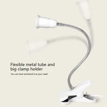Гибкий провод шеи настольная лампа Socker Клип держатель переключатель для E27 400 мм JDH99