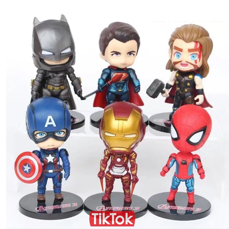 Super Héros Retour Spiderman Batman Ironman Superman Captain