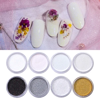 

1 Box Nail Glittering Powder Sugar Starlight Effect Chrome Ultra-fine Glittery Nail Pigment Powder Dust Manicuring