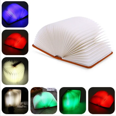 

LED Novelty Decorative USB Rechargeable Lamps Book Light Folding Night light Creative Table Lamp 21.5*17*2.5cm Free Ship