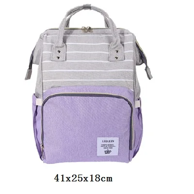 Модная сумка для подгузников для мам, брендовая Большая вместительная детская сумка, рюкзак для путешествий, дизайнерская сумка для ухода за ребенком - Цвет: B