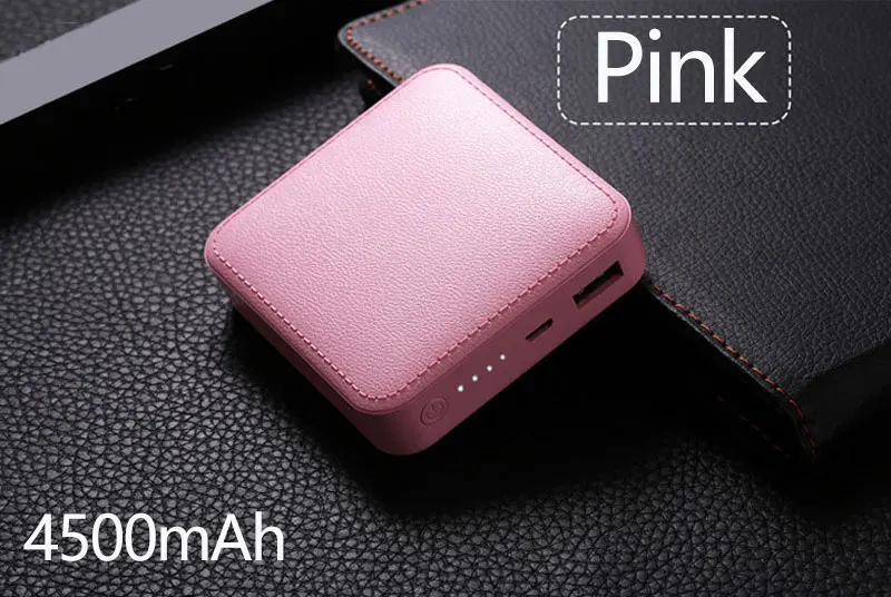 4500 мАч 8000 мАч 12000 мАч портативное зарядное устройство Внешний аккумулятор Двойной USB быстрая зарядка повербанк внешний аккумулятор - Цвет: Pink 4500MAH
