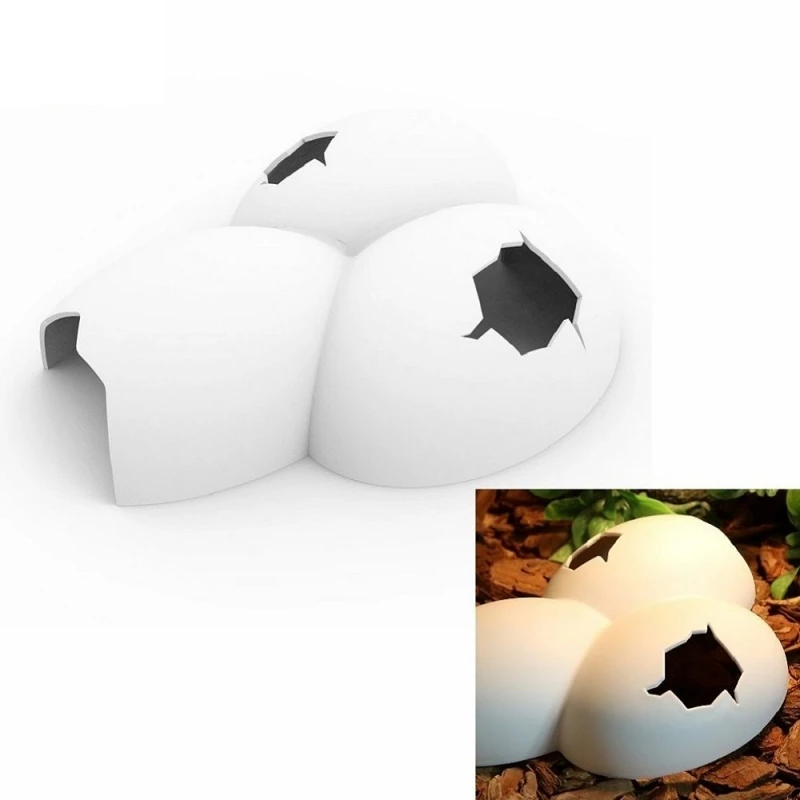 

3 in 1 Eggshell Shape Reptile Grotto Shelter Climbing Hiding Cave House Ornament for Gecko Snake Lizard