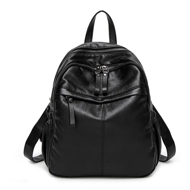 

FASHION Genuine Leather Backpack Vintage College School Backpack for Teenage Girl Women's Natural Leather Backpack Leisure C478