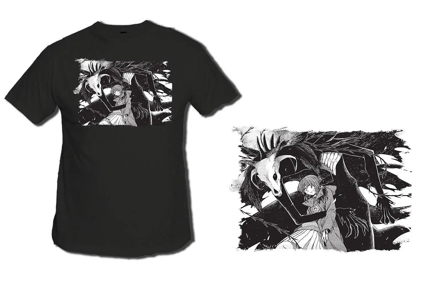 

Loose Black Men Tshirts Homme Tees T-SHIRT ANCIENT MAGUS SPOSA MANGA NERA Tshirt Custom Html Print T-Shirt Mens