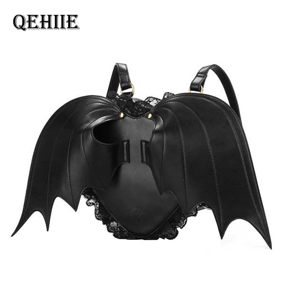 Goede Vrouwen Rugzak Bat Wing Rugzak Punk Stijlvolle Nieuwste Schooltas voor Meisjes Bat Bag Engelenvleugels Rugzak Schattige Kleine Duivel pakket