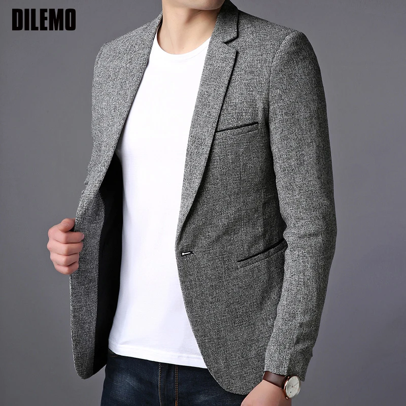 Mens Slim Fit Korean Style One Breasted Denim Short Coats Casual Jackets Fashion