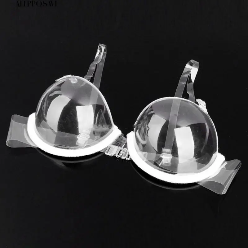 

One-Time Use Women B Cup Bras Transparent Plastic Underwear Wedding Party Bras