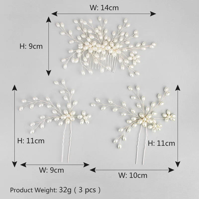 SA SILVERAGE жемчужные свадебные расчески для волос для женщин, набор головных уборов из 3 предметов, наборы расчесок для волос, свадебный головной убор, трендовая Новинка