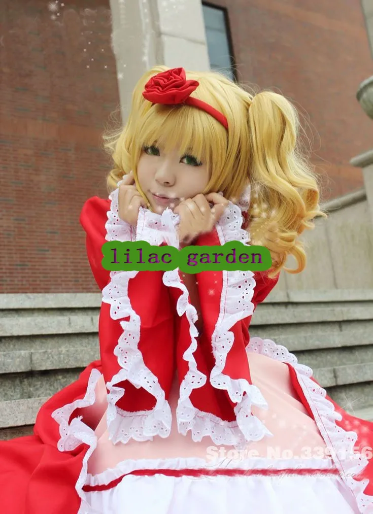 

Free shipping Anime Black Butler Kuroshitsuji Elizabeth Midford Dress Cosplay Costume
