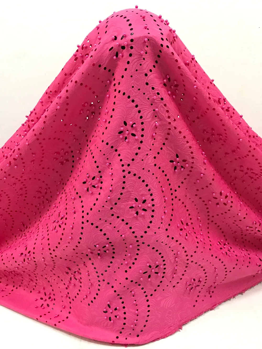 Latest African Swiss Laser Cutting Lace Fabric With Beads And latest High Quality Bridal French lace | Дом и сад