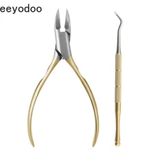 Ножницы для ногтей машинки для стрижки 2 шт./компл. из нержавеющей стали золотые профессиональные кусачки для парониксии Chiropody Podiatry Уход за ногами