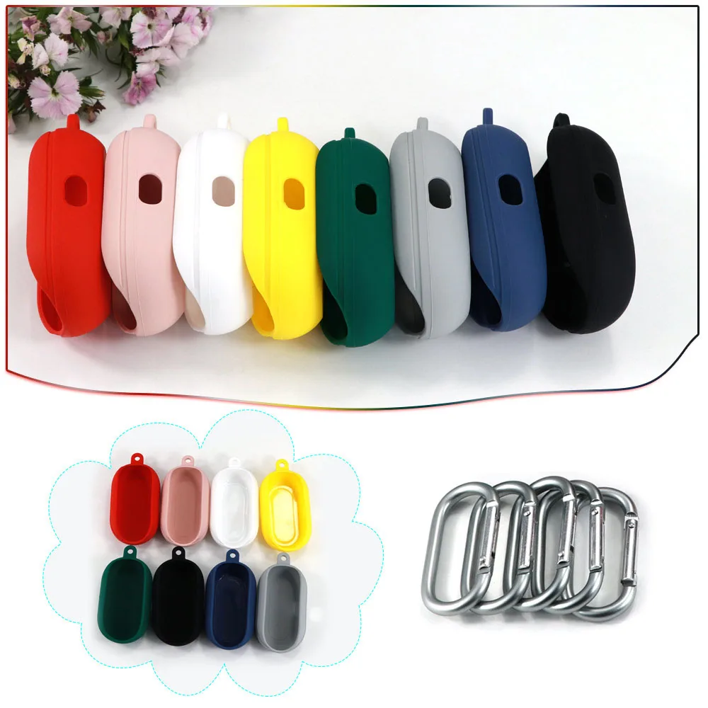 

TWS Earbud Box Buds Pendant for Samsung Galaxy USB Port Silicone Case with Hook Dustproof Wireless Earphone Bin Protective Cover