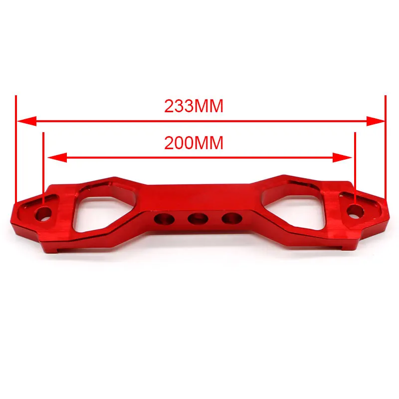 DEFT Car Battery Tie Down Brace Aluminum Alloy Battery Fasten Bracket Holder Modification Accessories for Honda Civic 2002-2005 - Цвет: Long red