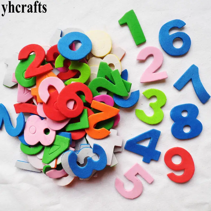 

95PCS(1bag)/LOT 0-9 number foam adhesive stickers Math toys Teach your own Early learning educational training Self learning OEM