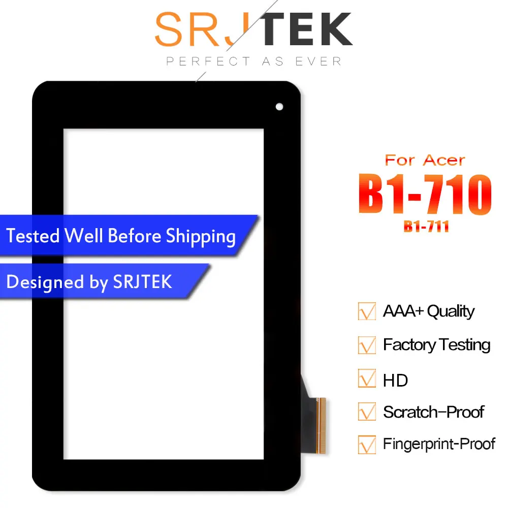 SRJTEK 7" Touchscreen For Acer Iconia Tab B1 710 B1 710 B1 711 B1 711
