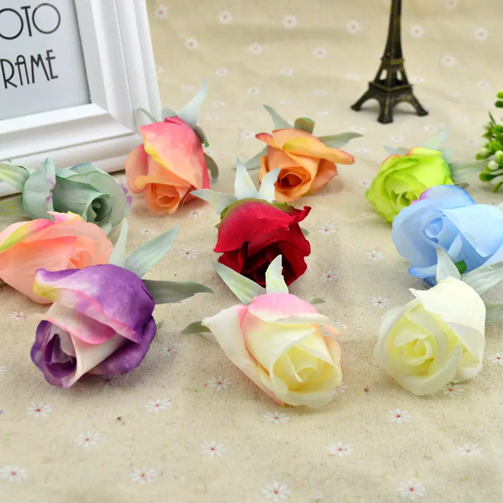 

10pcs Artificial flowers cheap for home accessories decor christmas wedding fake diy Valentine's Day romantic gifts Silk rose