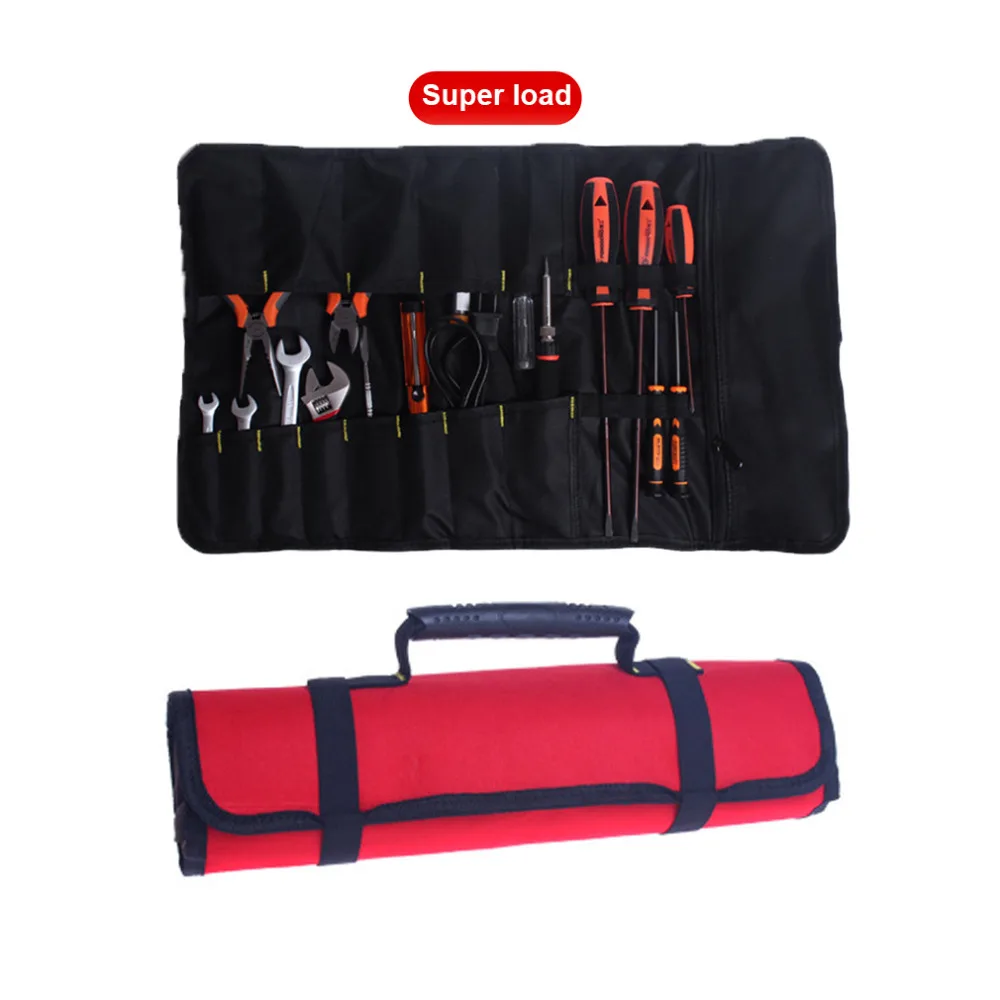 Utility Bag Multifunctional Oxford Canvas Chisel Roll Rolling Repairing Tool Practical with Carrying Handles 3 Colors|chisel roll|roll bag toolsbag