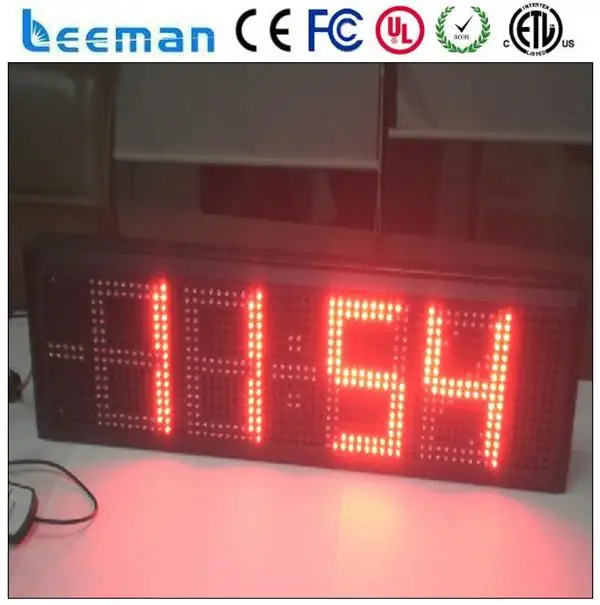 Leeman led time clock banner \ led time temperature signage