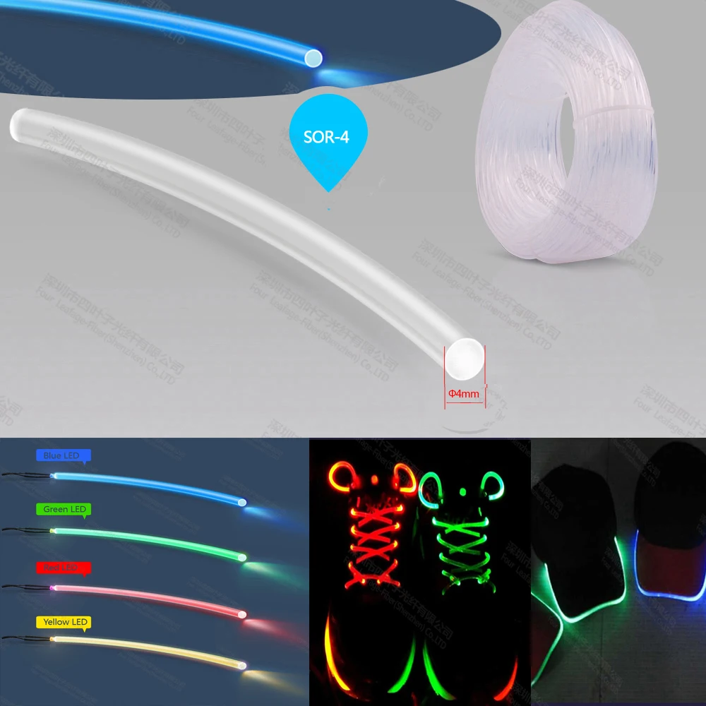 Завод 4 мм ТПУ Мягкая сторона свечение мигающий светодиодный Светлый шнурок волоконно-оптический светильник s для обуви и одежды кружева светящийся светильник ing