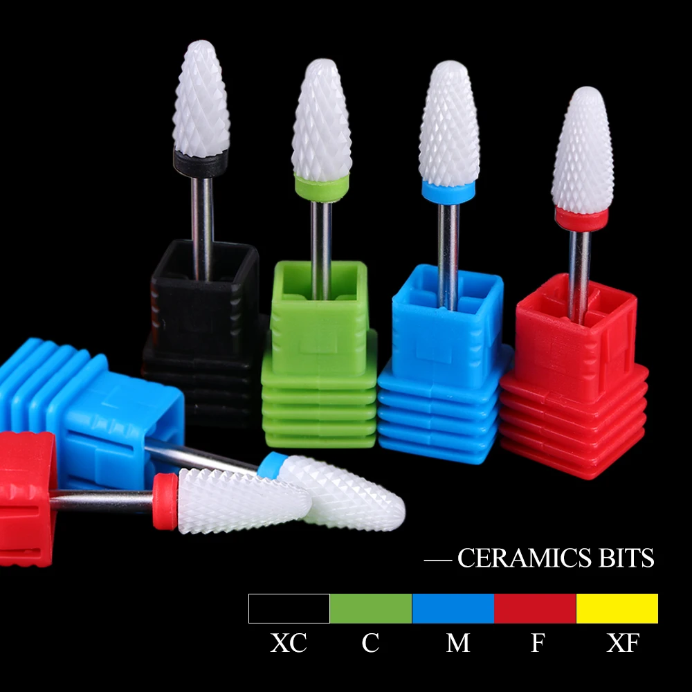 

1pc Ceramic Nail Drill Bits Corn Cutters For Milling Machine Rotate Burr Nail Art Gel Polish Remover Manicure Tools LYLL01-28