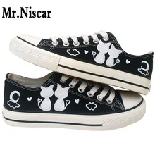 Unisex Anime Shoes Women Hand Painted Shoes Custom Design Cartoon Cat Low Top Canvas Shoes for Women's Christmas Birthday Gifts Unisex Anime Shoes Women Hand Painted Shoes Custom Design Cartoon Cat Low Top Canvas Shoes for Women's Christmas Birthday Gifts