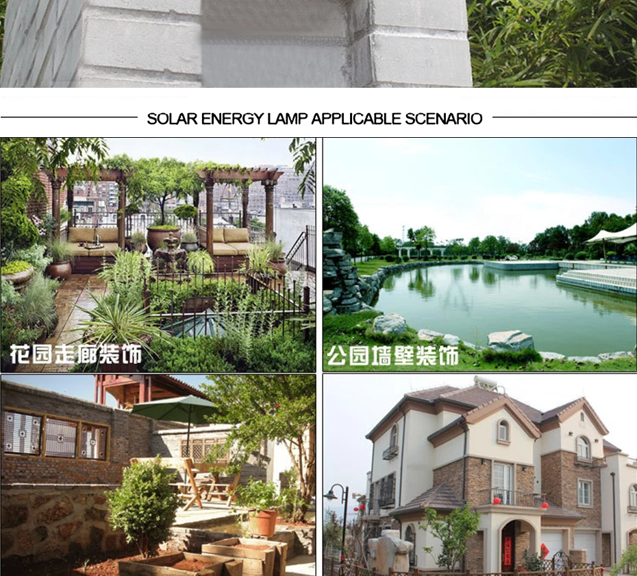 Lâmpada de Parede Solar ao ar Alimentado por Bateria Luzes para Jardim Candeeiros de Iluminação Jardim Solar Livre Decoração Pública 2 Pcs Led Luz 14 China led solar Suppliers