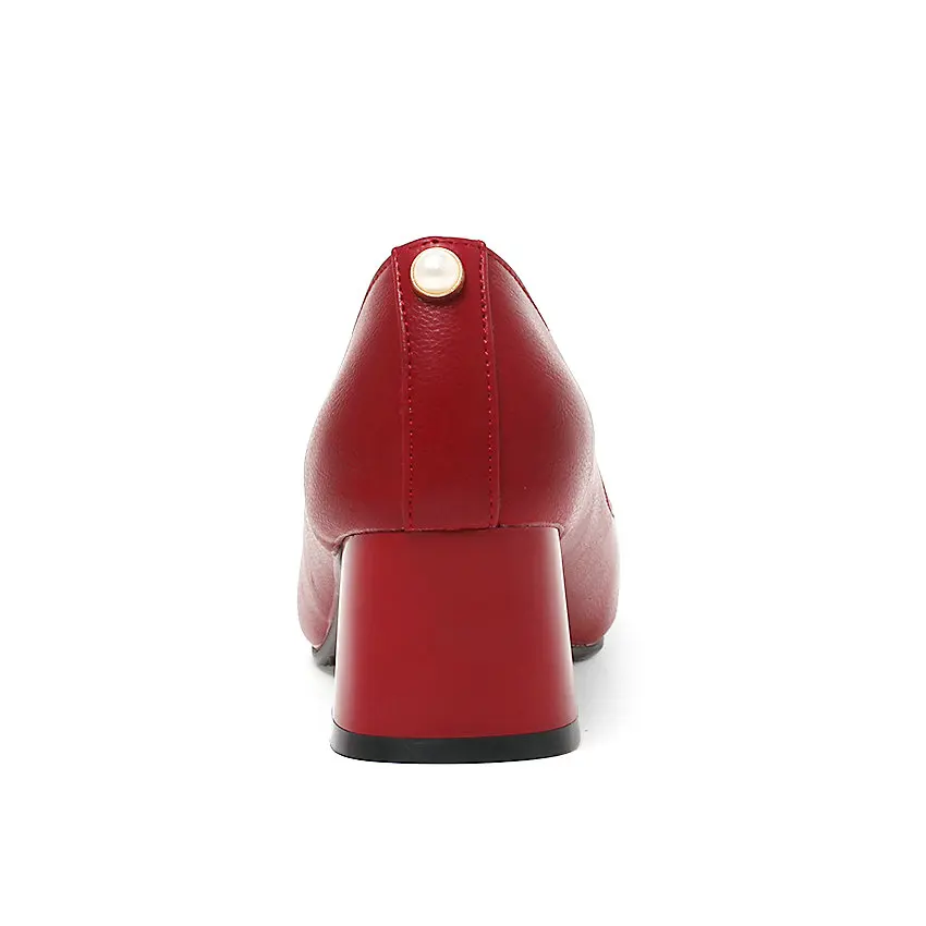 Женские туфли лодочки QUTAA на платформе из искусственной кожи с квадратным