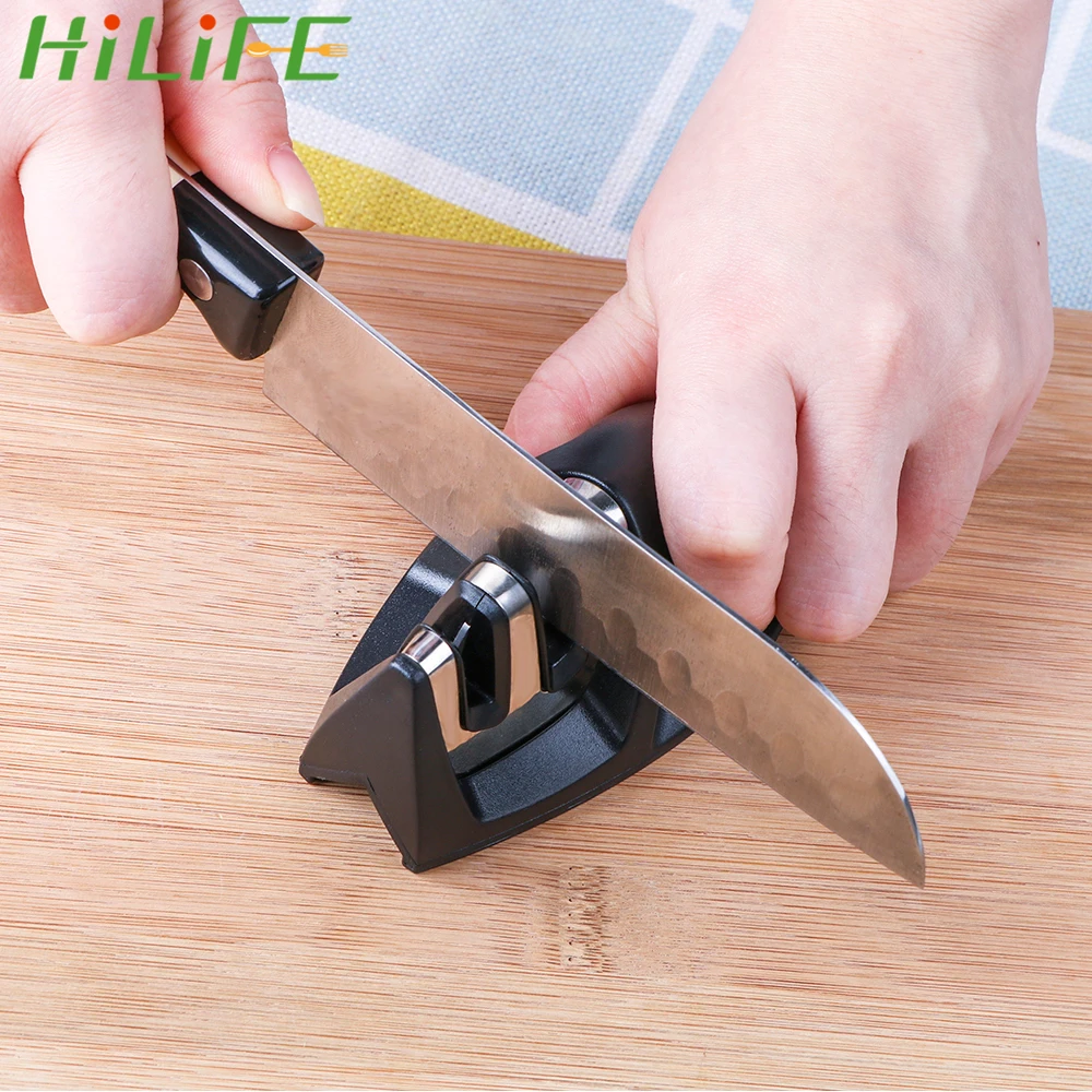 HILIFE профессиональная точилка для ножей 2 ступени(Вольфрамовая сталь и керамика) точилка для кухонных ножей