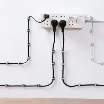 

18Pcs/set Cable Clips Self-Adhesive Cable Organizer Desktop power Cord Clips USB Charging Data Line Cable Winder home storage