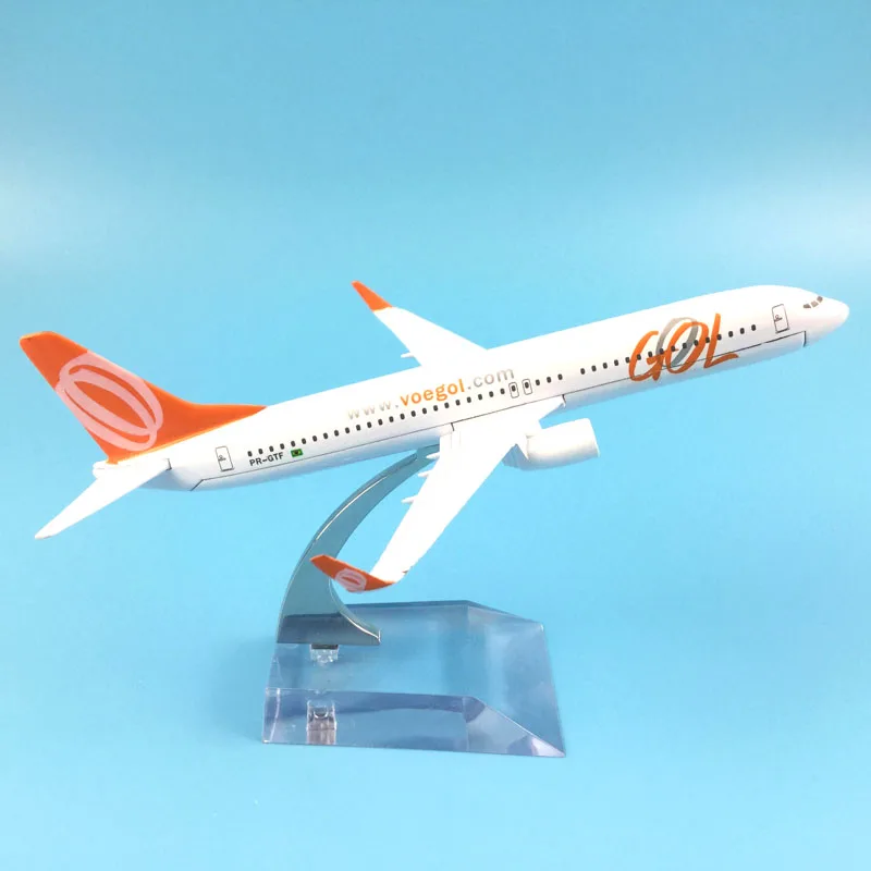 Бесплатная доставка 16 см сплав металла модель самолета Бразилия Air GOL Airlines B737 800