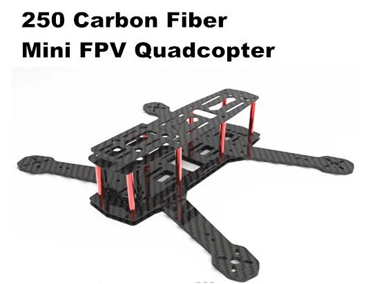 Купи Светонепроницаемый 250 Mini FPV полный комплект из углеродного волокна для квадрокоптера рамка QAV250 H250 Бесплатная доставка за 1,979 рублей в магазине AliExpress