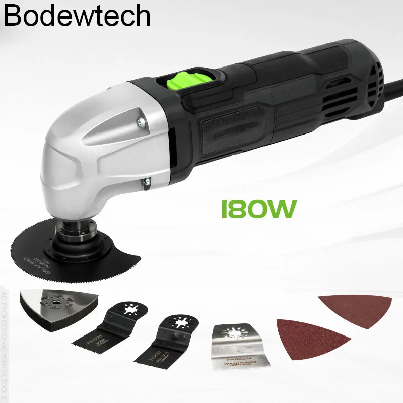 

Free Shipping Bodewtech 220V Electric Multifunction Oscillating Tool Kit Multi-Tool Power Tool Electric Trimmer Saw Accessories