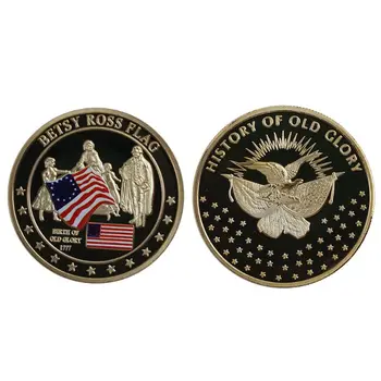 

Betsy Ross Flag Commemorative Coin Souvenir Challenge Collectible Coins Collection Art Craft Gift