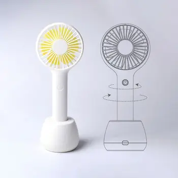 

Mini Portable Handheld Fan 180 Degree Rotation Desktop USB Cooling Fan Cooler with Base 3 Adjustable Wind Speed for Travel Offic