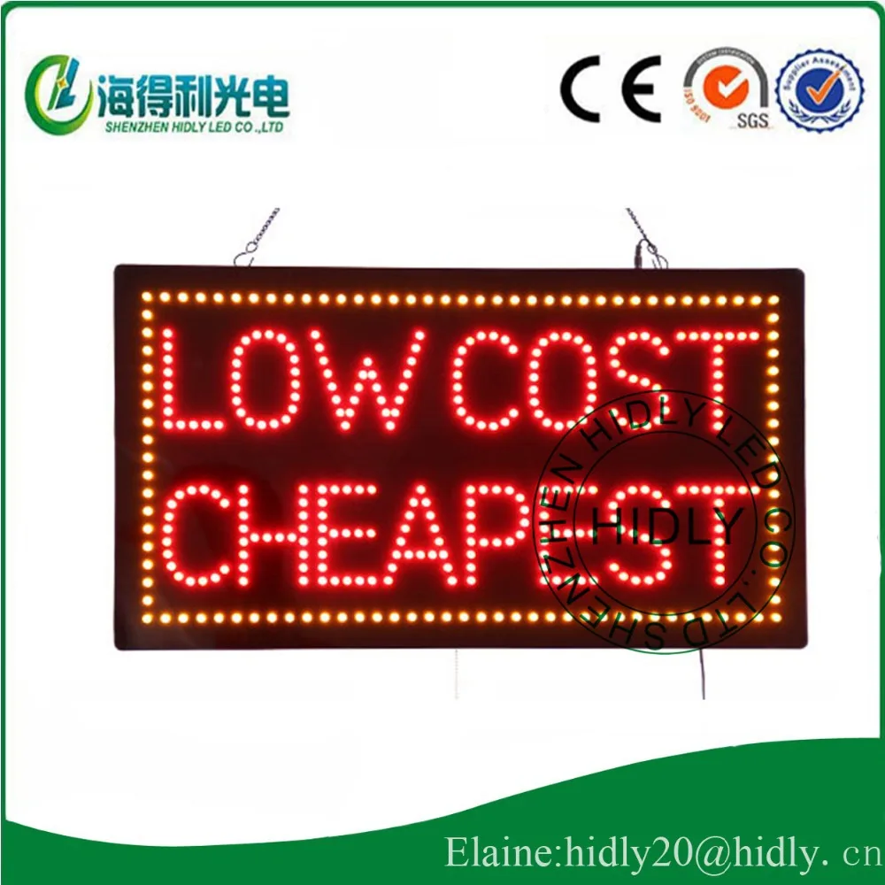 

Wholesale 5mm lamp light  "low cost cheapest" neon letter open sign widen used in supermaker or any kinds of store/led open sign