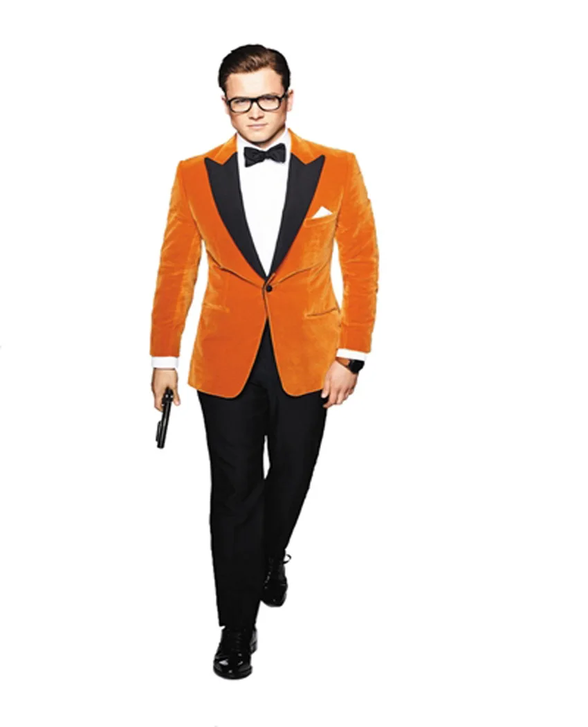

Handsome Groomsmen Velvet Groom Tuxedos Mens Wedding Dress Man Jacket Blazer Prom Dinner (Jacket+Pants+Tie) A11