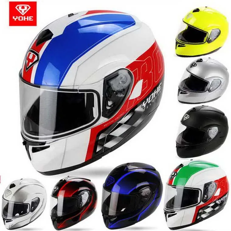 2017新しいyohe衣類を脱がせるフェイスヘルメットオートバイyh-955 absオープンフェイスバイクヘルメット騎士安全ヘルメット用fourseasons