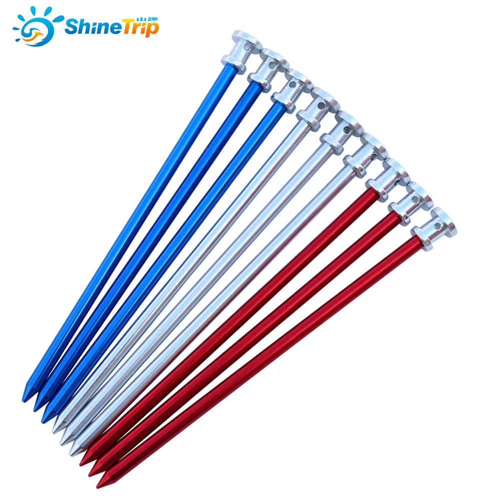 

4pcs Aluminum Alloy Tent Peg Canopy Tent Nail Outdoor Stakes Long Camping Tent Accessories 23cm Outdoor Tool